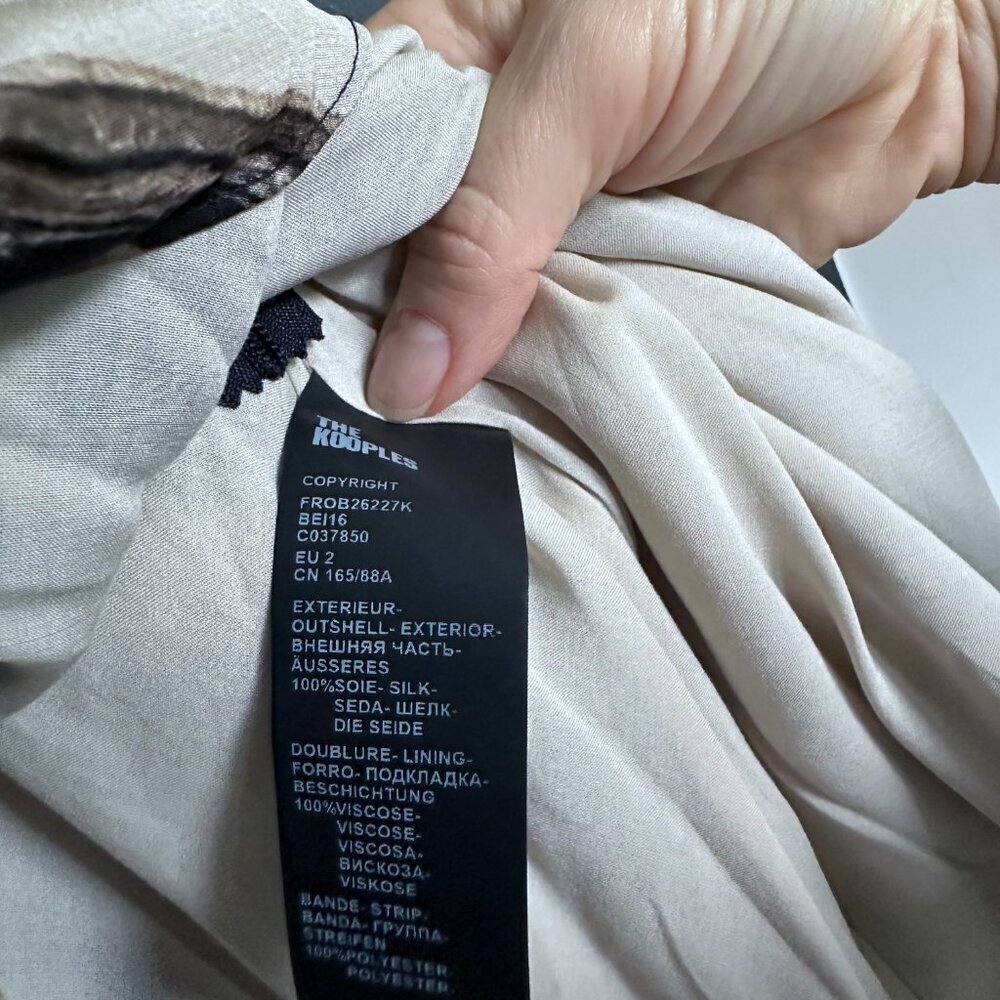 NWT | The Kooples | Silk | Marble Print | Mini Dress - Picture 11 of 12